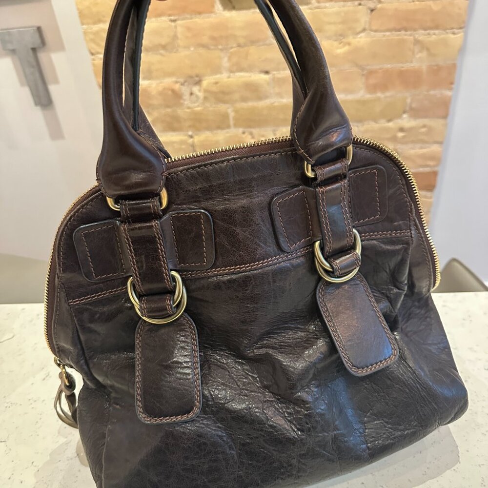 CHLOE Bay vintage tote/handbag (brown) - Picture 2 of 5